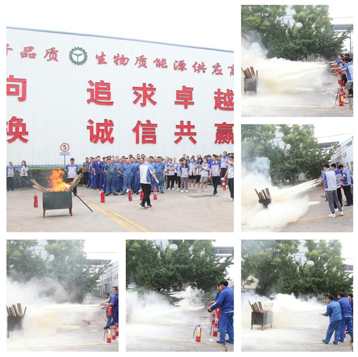 隨后，集團(tuán)消防安全員為廣大職工講解滅火器和消防水槍的使用方法，并現(xiàn)場演示。廣大員工積極參與到教學(xué)演練當(dāng)中，進(jìn)一步鞏固消防培訓(xùn)知識。